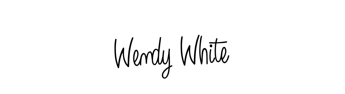 Wendy White stylish signature style. Best Handwritten Sign (Angelique-Rose-font-FFP) for my name. Handwritten Signature Collection Ideas for my name Wendy White. Wendy White signature style 5 images and pictures png