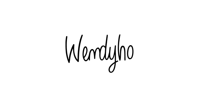 Create a beautiful signature design for name Wendyho. With this signature (Angelique-Rose-font-FFP) fonts, you can make a handwritten signature for free. Wendyho signature style 5 images and pictures png