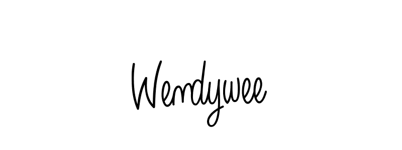 The best way (Angelique-Rose-font-FFP) to make a short signature is to pick only two or three words in your name. The name Wendywee include a total of six letters. For converting this name. Wendywee signature style 5 images and pictures png