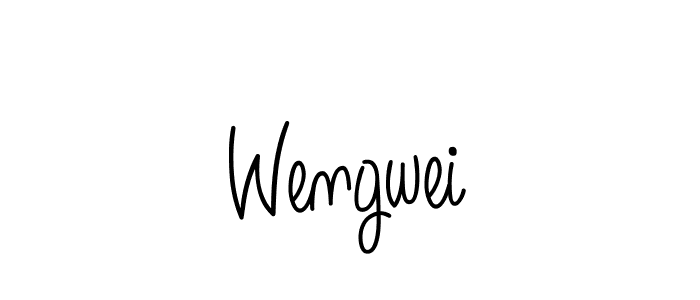 Design your own signature with our free online signature maker. With this signature software, you can create a handwritten (Angelique-Rose-font-FFP) signature for name Wengwei. Wengwei signature style 5 images and pictures png