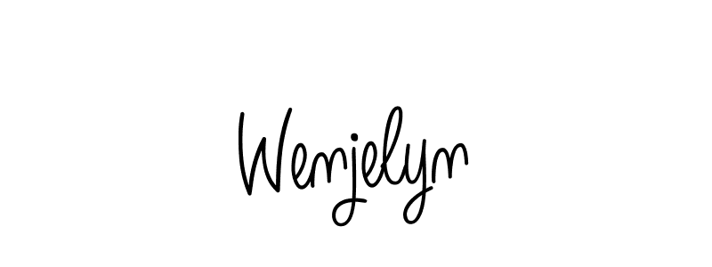 Create a beautiful signature design for name Wenjelyn. With this signature (Angelique-Rose-font-FFP) fonts, you can make a handwritten signature for free. Wenjelyn signature style 5 images and pictures png