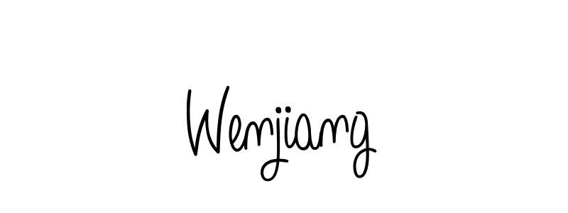 You should practise on your own different ways (Angelique-Rose-font-FFP) to write your name (Wenjiang) in signature. don't let someone else do it for you. Wenjiang signature style 5 images and pictures png