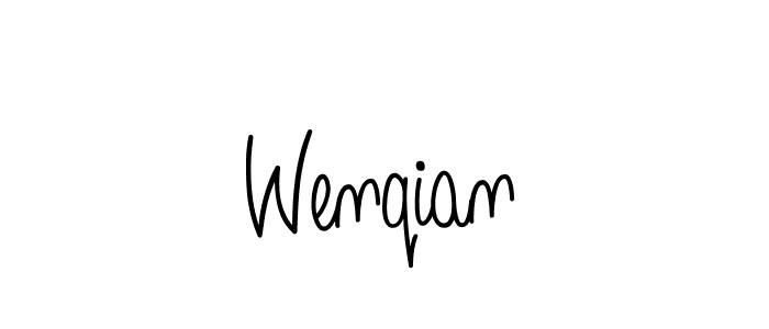 Use a signature maker to create a handwritten signature online. With this signature software, you can design (Angelique-Rose-font-FFP) your own signature for name Wenqian. Wenqian signature style 5 images and pictures png