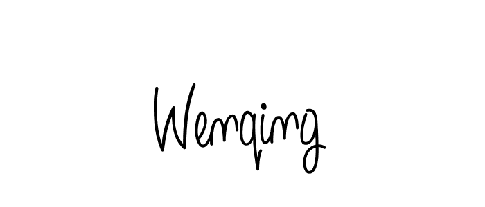 How to Draw Wenqing signature style? Angelique-Rose-font-FFP is a latest design signature styles for name Wenqing. Wenqing signature style 5 images and pictures png