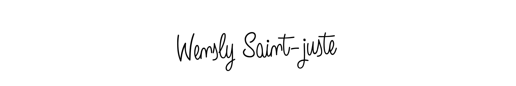 Use a signature maker to create a handwritten signature online. With this signature software, you can design (Angelique-Rose-font-FFP) your own signature for name Wensly Saint-juste. Wensly Saint-juste signature style 5 images and pictures png