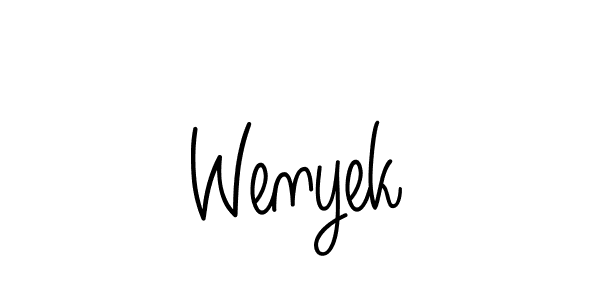 Make a beautiful signature design for name Wenyek. Use this online signature maker to create a handwritten signature for free. Wenyek signature style 5 images and pictures png