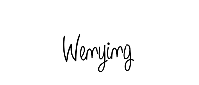 Wenying stylish signature style. Best Handwritten Sign (Angelique-Rose-font-FFP) for my name. Handwritten Signature Collection Ideas for my name Wenying. Wenying signature style 5 images and pictures png