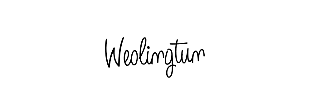 How to make Weolingtun signature? Angelique-Rose-font-FFP is a professional autograph style. Create handwritten signature for Weolingtun name. Weolingtun signature style 5 images and pictures png