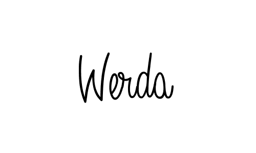 How to Draw Werda signature style? Angelique-Rose-font-FFP is a latest design signature styles for name Werda. Werda signature style 5 images and pictures png