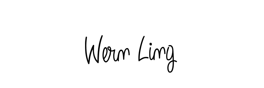 Design your own signature with our free online signature maker. With this signature software, you can create a handwritten (Angelique-Rose-font-FFP) signature for name Wern Ling. Wern Ling signature style 5 images and pictures png