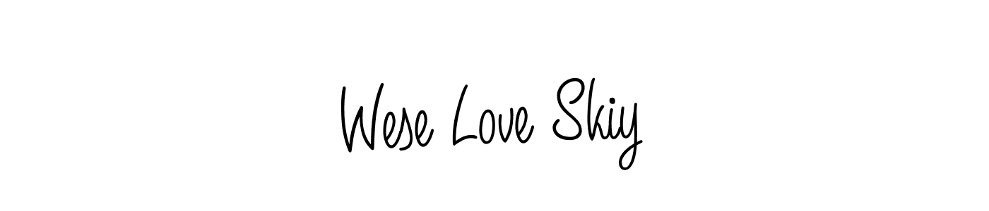 How to Draw Wese Love Skiy signature style? Angelique-Rose-font-FFP is a latest design signature styles for name Wese Love Skiy. Wese Love Skiy signature style 5 images and pictures png