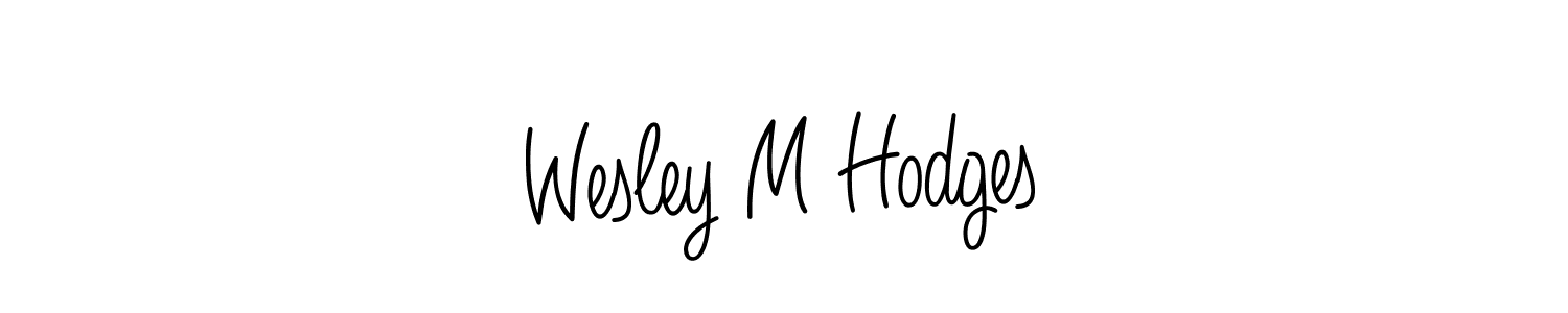 Design your own signature with our free online signature maker. With this signature software, you can create a handwritten (Angelique-Rose-font-FFP) signature for name Wesley M Hodges. Wesley M Hodges signature style 5 images and pictures png