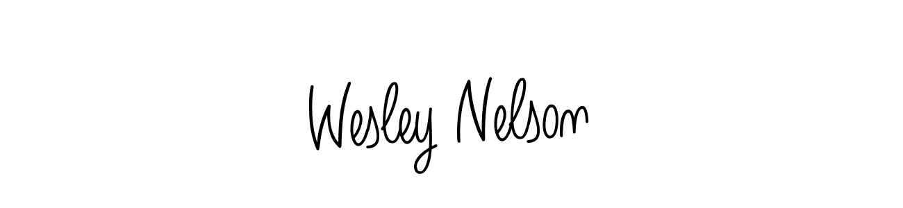 You should practise on your own different ways (Angelique-Rose-font-FFP) to write your name (Wesley Nelson) in signature. don't let someone else do it for you. Wesley Nelson signature style 5 images and pictures png