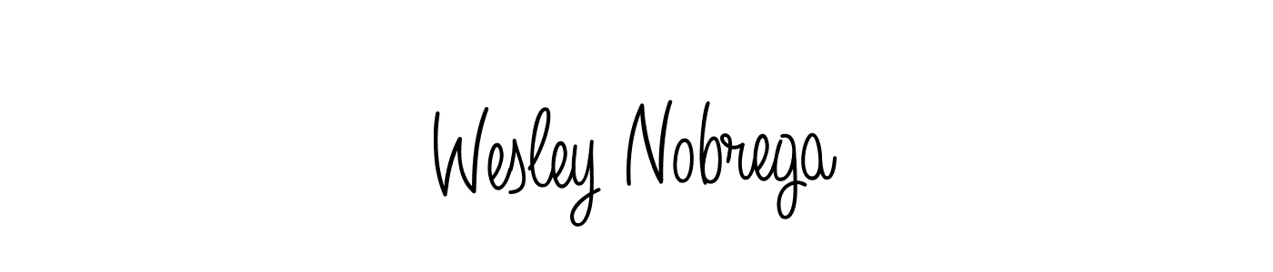 Make a beautiful signature design for name Wesley Nobrega. With this signature (Angelique-Rose-font-FFP) style, you can create a handwritten signature for free. Wesley Nobrega signature style 5 images and pictures png