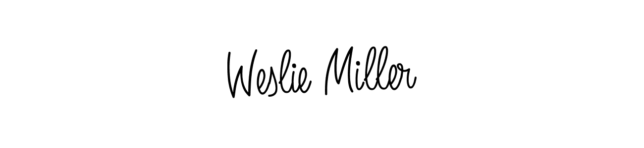 How to make Weslie Miller signature? Angelique-Rose-font-FFP is a professional autograph style. Create handwritten signature for Weslie Miller name. Weslie Miller signature style 5 images and pictures png
