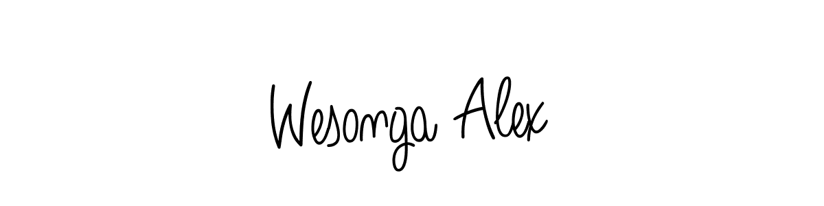 How to Draw Wesonga Alex signature style? Angelique-Rose-font-FFP is a latest design signature styles for name Wesonga Alex. Wesonga Alex signature style 5 images and pictures png