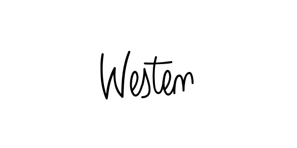 Design your own signature with our free online signature maker. With this signature software, you can create a handwritten (Angelique-Rose-font-FFP) signature for name Westen. Westen signature style 5 images and pictures png