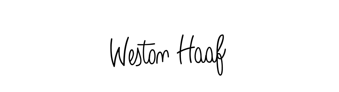 How to make Weston Haaf name signature. Use Angelique-Rose-font-FFP style for creating short signs online. This is the latest handwritten sign. Weston Haaf signature style 5 images and pictures png