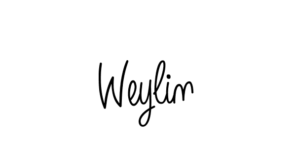 Use a signature maker to create a handwritten signature online. With this signature software, you can design (Angelique-Rose-font-FFP) your own signature for name Weylin. Weylin signature style 5 images and pictures png