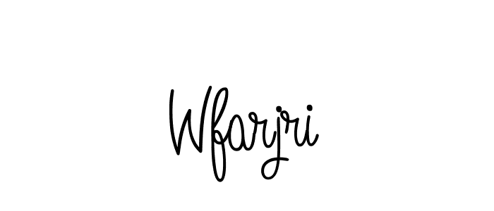 How to make Wfarjri signature? Angelique-Rose-font-FFP is a professional autograph style. Create handwritten signature for Wfarjri name. Wfarjri signature style 5 images and pictures png