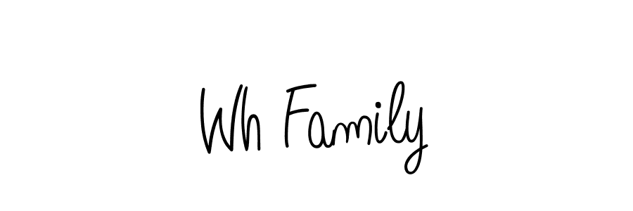 Also we have Wh Family name is the best signature style. Create professional handwritten signature collection using Angelique-Rose-font-FFP autograph style. Wh Family signature style 5 images and pictures png