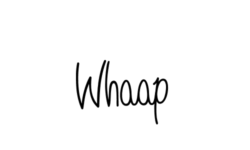Use a signature maker to create a handwritten signature online. With this signature software, you can design (Angelique-Rose-font-FFP) your own signature for name Whaap. Whaap signature style 5 images and pictures png
