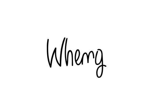 How to make Wheng name signature. Use Angelique-Rose-font-FFP style for creating short signs online. This is the latest handwritten sign. Wheng signature style 5 images and pictures png
