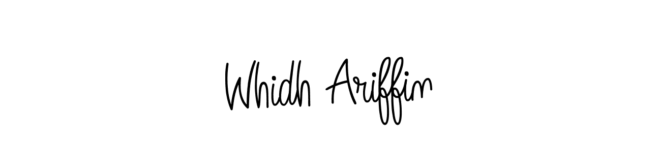 Whidh Ariffin stylish signature style. Best Handwritten Sign (Angelique-Rose-font-FFP) for my name. Handwritten Signature Collection Ideas for my name Whidh Ariffin. Whidh Ariffin signature style 5 images and pictures png