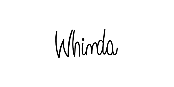 How to make Whinda name signature. Use Angelique-Rose-font-FFP style for creating short signs online. This is the latest handwritten sign. Whinda signature style 5 images and pictures png