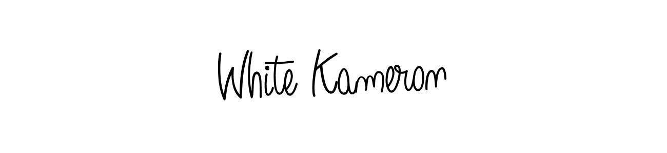 Make a beautiful signature design for name White Kameron. With this signature (Angelique-Rose-font-FFP) style, you can create a handwritten signature for free. White Kameron signature style 5 images and pictures png