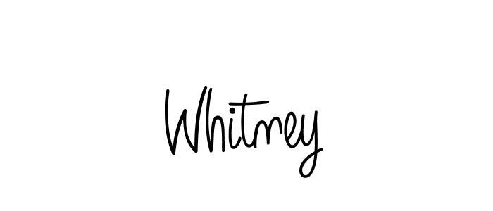 The best way (Angelique-Rose-font-FFP) to make a short signature is to pick only two or three words in your name. The name Whitney include a total of six letters. For converting this name. Whitney signature style 5 images and pictures png