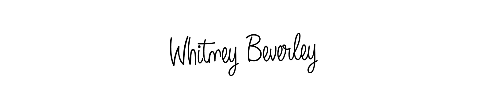 You should practise on your own different ways (Angelique-Rose-font-FFP) to write your name (Whitney Beverley) in signature. don't let someone else do it for you. Whitney Beverley signature style 5 images and pictures png