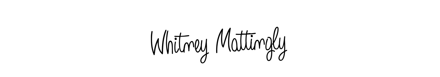 Design your own signature with our free online signature maker. With this signature software, you can create a handwritten (Angelique-Rose-font-FFP) signature for name Whitney Mattingly. Whitney Mattingly signature style 5 images and pictures png