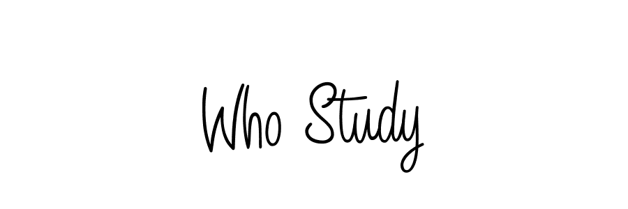Who Study stylish signature style. Best Handwritten Sign (Angelique-Rose-font-FFP) for my name. Handwritten Signature Collection Ideas for my name Who Study. Who Study signature style 5 images and pictures png