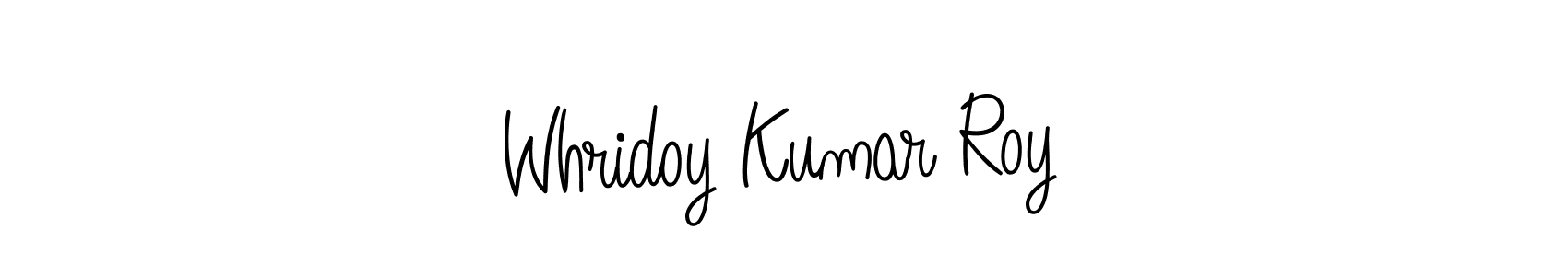 How to make Whridoy Kumar Roy name signature. Use Angelique-Rose-font-FFP style for creating short signs online. This is the latest handwritten sign. Whridoy Kumar Roy signature style 5 images and pictures png