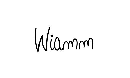 Use a signature maker to create a handwritten signature online. With this signature software, you can design (Angelique-Rose-font-FFP) your own signature for name Wiamm. Wiamm signature style 5 images and pictures png