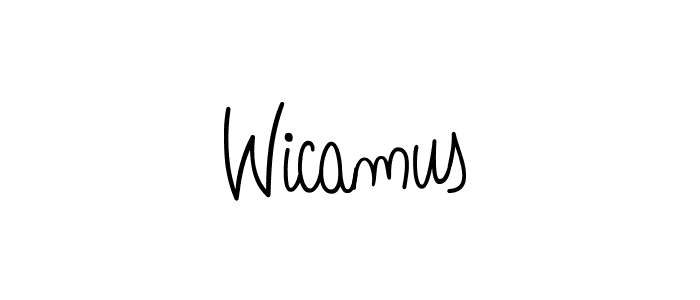How to make Wicamus name signature. Use Angelique-Rose-font-FFP style for creating short signs online. This is the latest handwritten sign. Wicamus signature style 5 images and pictures png