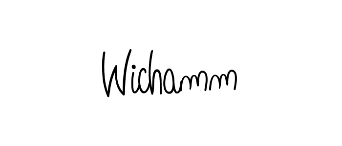 How to make Wichamm name signature. Use Angelique-Rose-font-FFP style for creating short signs online. This is the latest handwritten sign. Wichamm signature style 5 images and pictures png