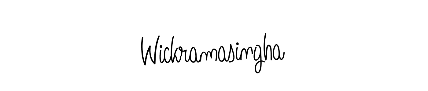 Create a beautiful signature design for name Wickramasingha. With this signature (Angelique-Rose-font-FFP) fonts, you can make a handwritten signature for free. Wickramasingha signature style 5 images and pictures png