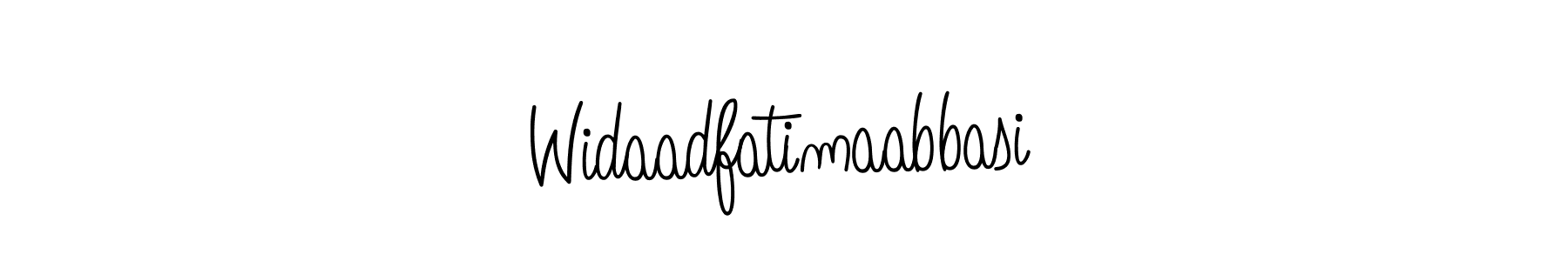 Use a signature maker to create a handwritten signature online. With this signature software, you can design (Angelique-Rose-font-FFP) your own signature for name Widaadfatimaabbasi. Widaadfatimaabbasi signature style 5 images and pictures png