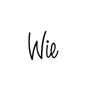 How to make Wie signature? Angelique-Rose-font-FFP is a professional autograph style. Create handwritten signature for Wie name. Wie signature style 5 images and pictures png