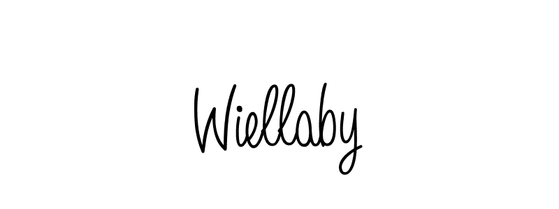 Use a signature maker to create a handwritten signature online. With this signature software, you can design (Angelique-Rose-font-FFP) your own signature for name Wiellaby. Wiellaby signature style 5 images and pictures png