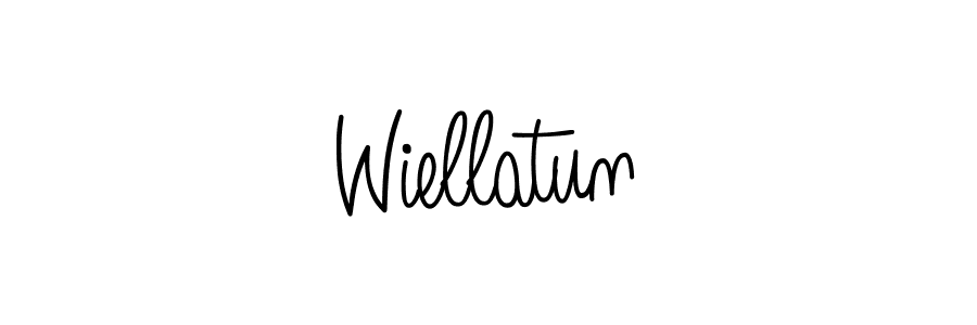 Use a signature maker to create a handwritten signature online. With this signature software, you can design (Angelique-Rose-font-FFP) your own signature for name Wiellatun. Wiellatun signature style 5 images and pictures png