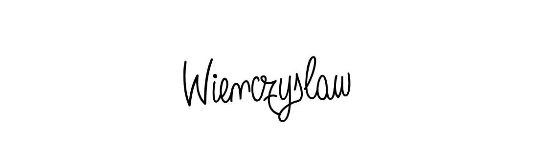 Make a beautiful signature design for name Wienczyslaw. With this signature (Angelique-Rose-font-FFP) style, you can create a handwritten signature for free. Wienczyslaw signature style 5 images and pictures png