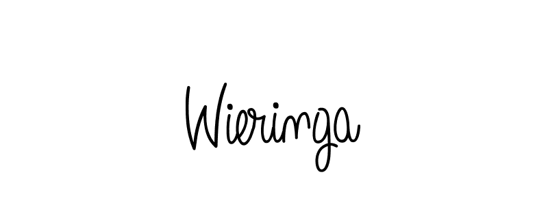 How to make Wieringa name signature. Use Angelique-Rose-font-FFP style for creating short signs online. This is the latest handwritten sign. Wieringa signature style 5 images and pictures png