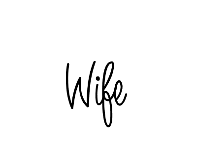 Wife stylish signature style. Best Handwritten Sign (Angelique-Rose-font-FFP) for my name. Handwritten Signature Collection Ideas for my name Wife. Wife signature style 5 images and pictures png