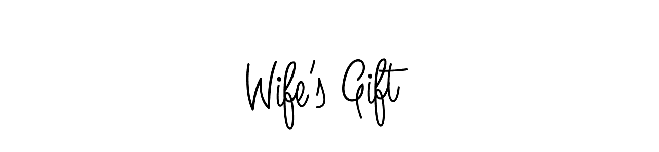 How to Draw Wife’s Gift signature style? Angelique-Rose-font-FFP is a latest design signature styles for name Wife’s Gift. Wife’s Gift signature style 5 images and pictures png