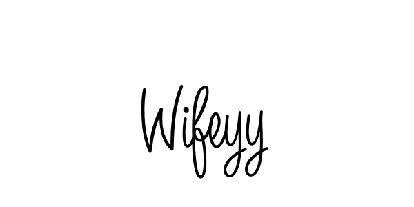 You should practise on your own different ways (Angelique-Rose-font-FFP) to write your name (Wifeyy) in signature. don't let someone else do it for you. Wifeyy signature style 5 images and pictures png