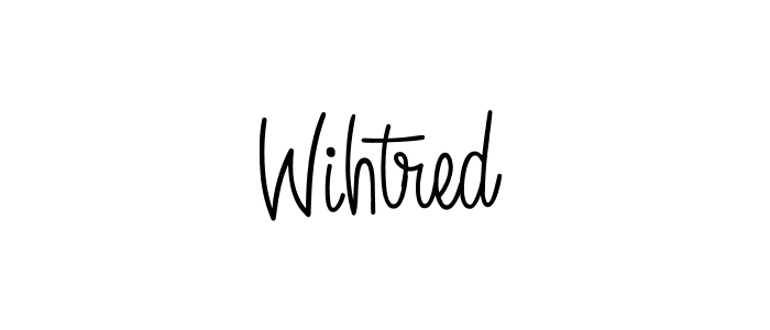 Make a beautiful signature design for name Wihtred. With this signature (Angelique-Rose-font-FFP) style, you can create a handwritten signature for free. Wihtred signature style 5 images and pictures png