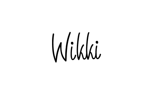 Use a signature maker to create a handwritten signature online. With this signature software, you can design (Angelique-Rose-font-FFP) your own signature for name Wikki. Wikki signature style 5 images and pictures png